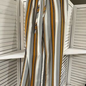 Striped Wide-Leg Pants